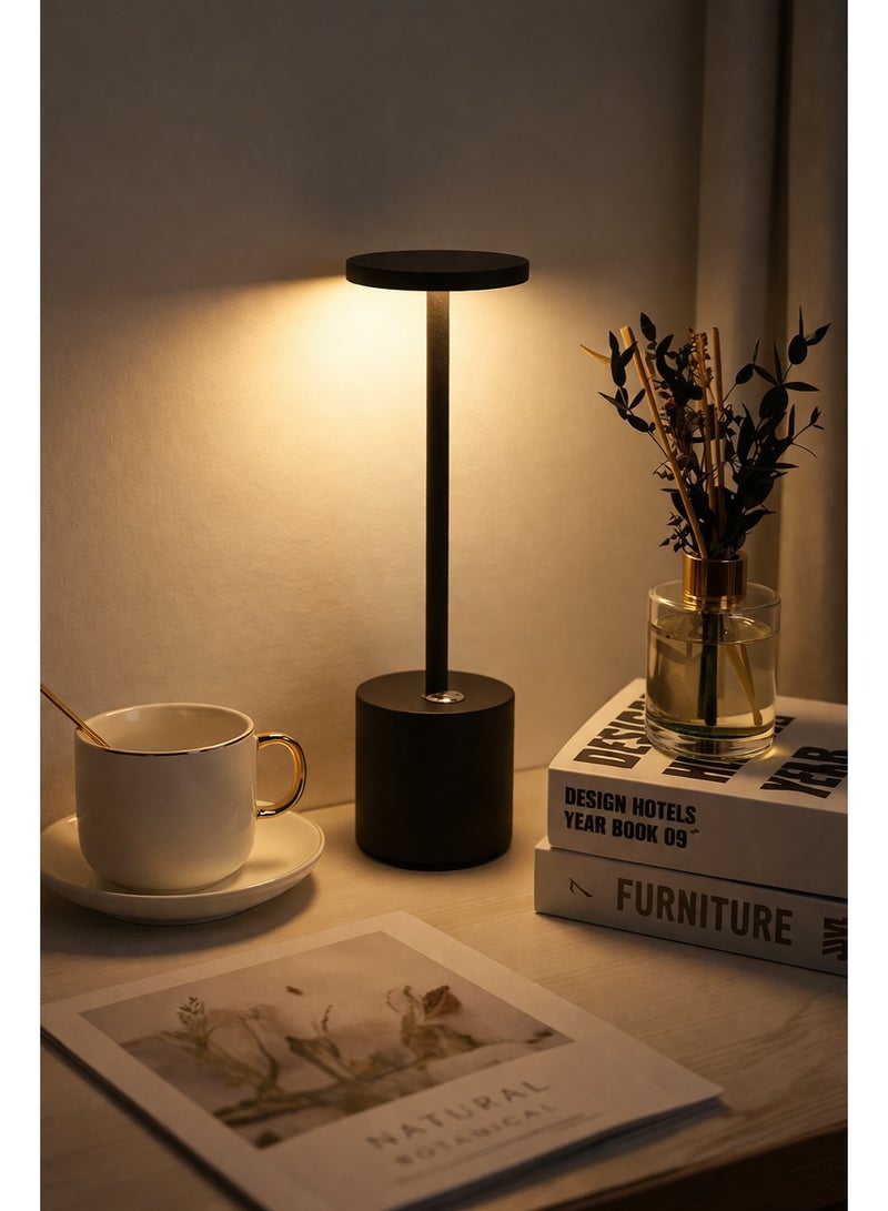 Fullight Cordless Rechargeable LED Table Lamp – 3-Color Stepless Dimming Portable Night Light for Bedroom & Outdoor - Image 1