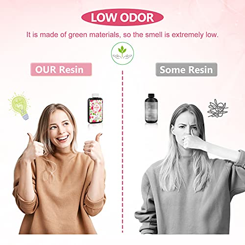 YIEHO راتنج UV YIEHO 300 جرام، نوع صلب مطور، راتنج إبوكسي شفاف، جاهز للاستخدام مع علاج UV لصنع المجوهرات الحرفية - Image 3
