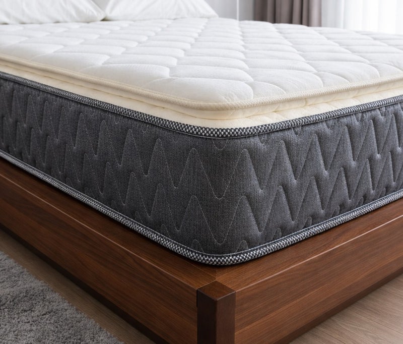 ريكسال هوم مرتبة Rexal Home Cozy بنوابض بونيل مع Pillow Top – مقاس مفرد 90 × 190 × 25 سم – راحة متوسطة الصلابة - Image 4