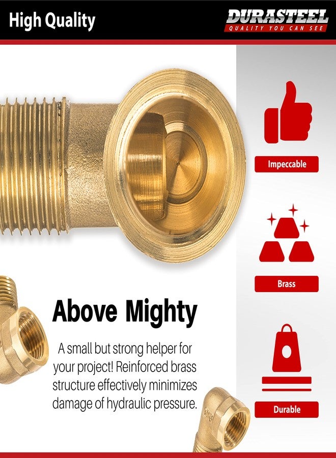 DuraSteel Wall Mount Faucet 90-Degree Elbow - Commercial Kitchen Faucet Space Saving Backsplash Kit - Heavy Duty 1/2" IPS Female x 1/2" IPS Male Brass Fitting, Pack of 2 - Image 5
