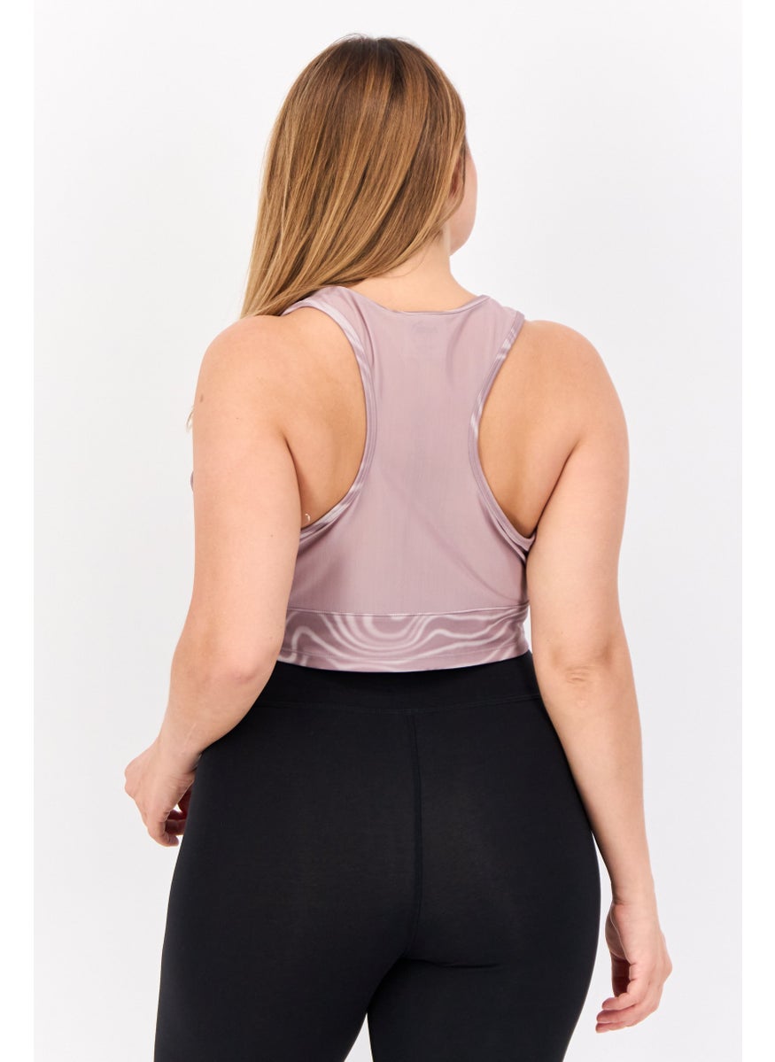 PUMA Women Sportswear Fit Yoga Crop Top, Taupe  - Image 3