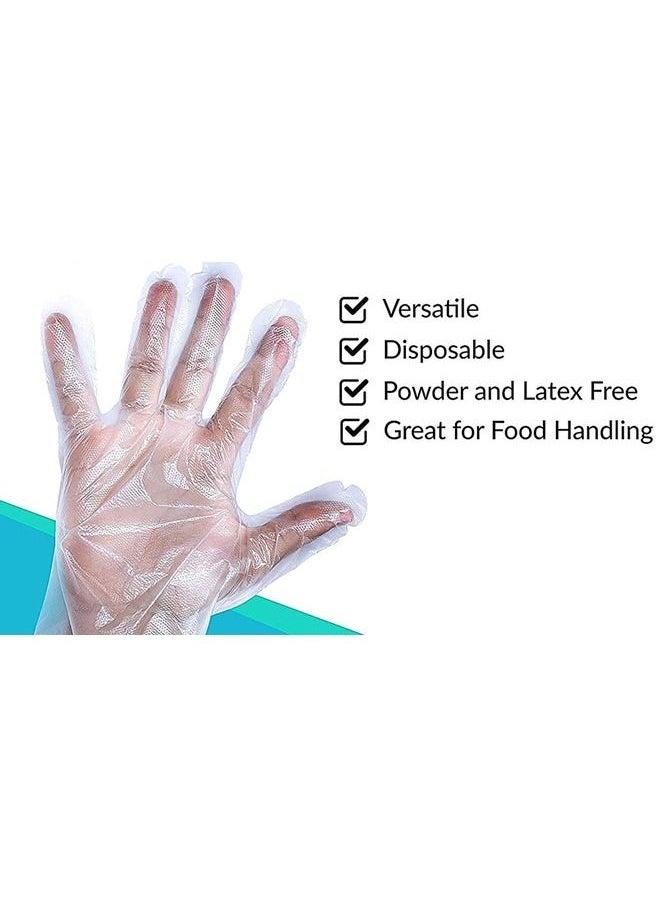 Gesalife Disposable Plastic Gloves Latex and Powder Free Polyethylene Clear Hand Covers 100 Pcs x 5 Packs  - Image 4