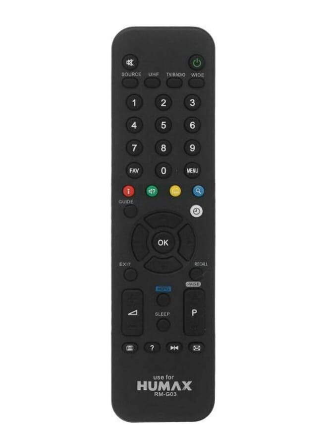 Zaboon Tv Remote Control For Humax Gezira Hd Receiver Black - Image 1