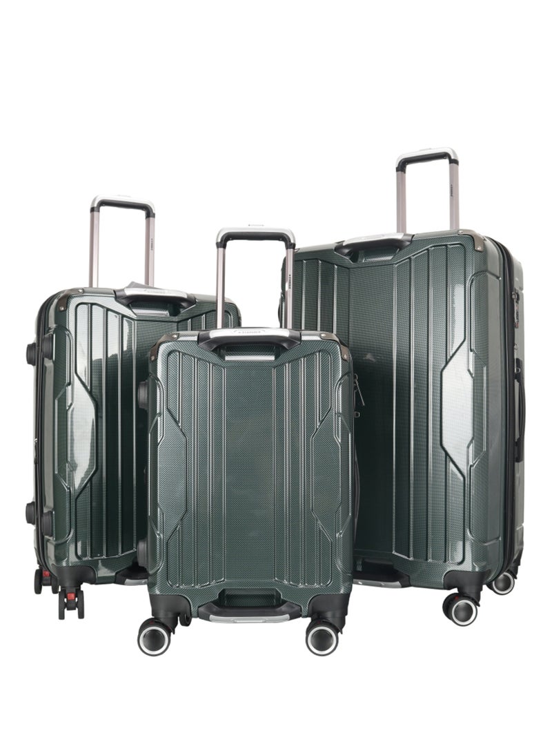 ستارجولد طقم حقائب سفر بعجلات من 3 قطع TPC عجلات جانبية صلبة مع قفل TSA - Image 1