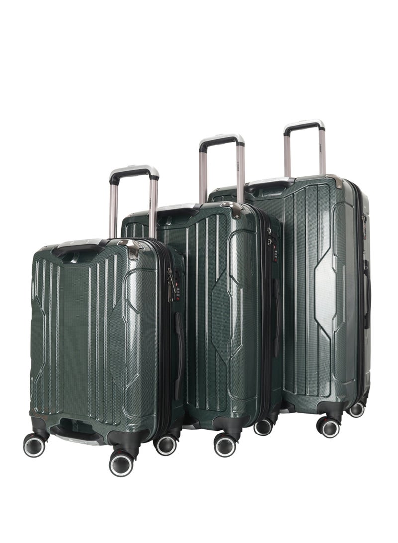 ستارجولد طقم حقائب سفر بعجلات من 3 قطع TPC عجلات جانبية صلبة مع قفل TSA - Image 2