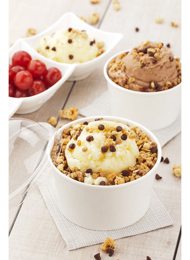 Restaurantware أكواب حلوى سعة 12 أونصة، 200 كوب آيس كريم قابل للتصرف - الأغطية تباع بشكل منفصل، أكواب زبادي مثلج من الورق الأبيض المتين، مناسبة للأطعمة الساخنة والباردة، مثالية للجيلاتو أو الموسه - Image 5