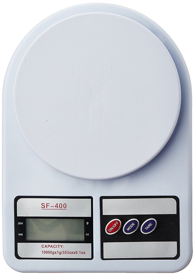 N M Z ABS Plastic 10kg weight Kitchen Scale Electronic digital kitchen scale Machine for Home for Food Cake Spices VegetableWhiteColour 1 pc - Image 1