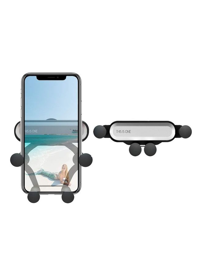 MARGOUN 360 Degree Rotatable Gravity Phone Holder For Mobile Phones With Widths From 67 To 86mm Model F1908 Silver - Image 1