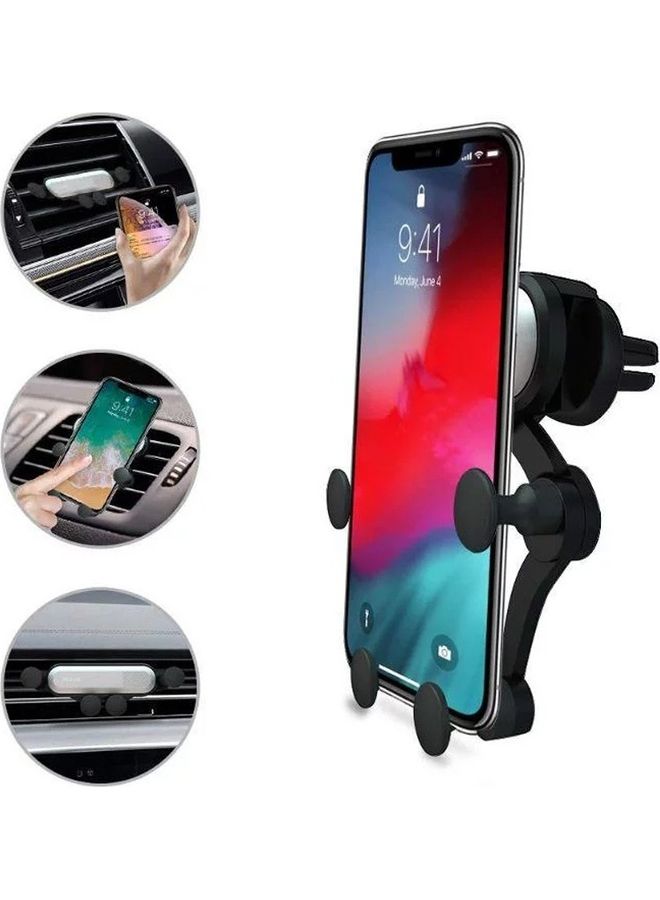 MARGOUN 360 Degree Rotatable Gravity Phone Holder For Mobile Phones With Widths From 67 To 86mm Model F1908 Silver - Image 3