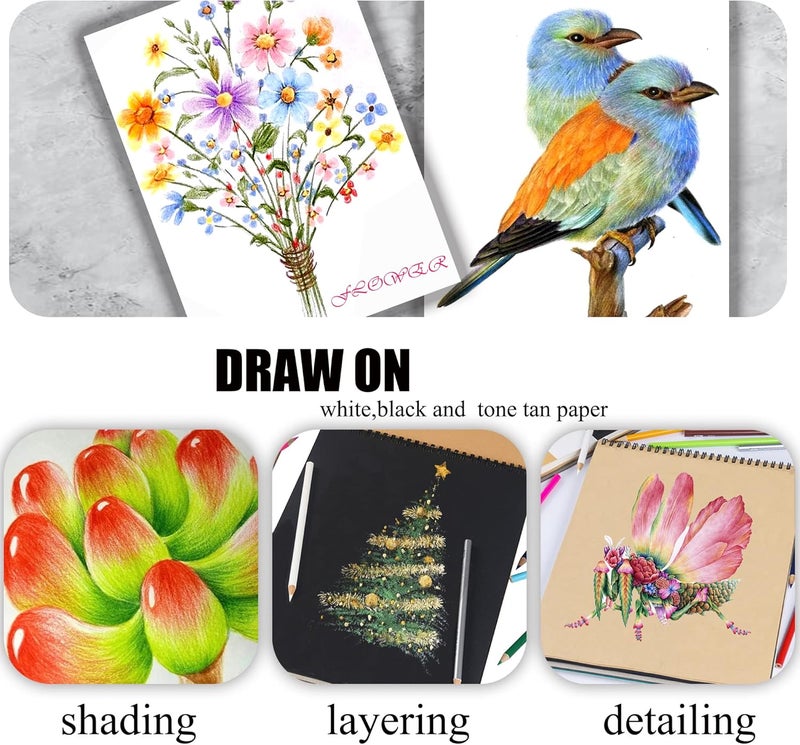 KALOUR 72 Count Colored Pencils For Adult Coloring Books, Soft Core, Ideal For Drawing Blending Shading, Color Pencils Set Gift For Adults Kids Beginners - Image 5