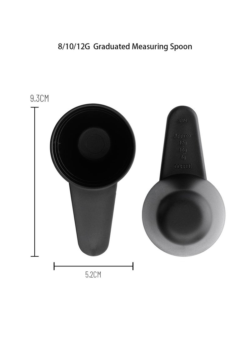 EqiEch Coffee Spoon 4pcs Set Measuring Scoop Black - Image 2