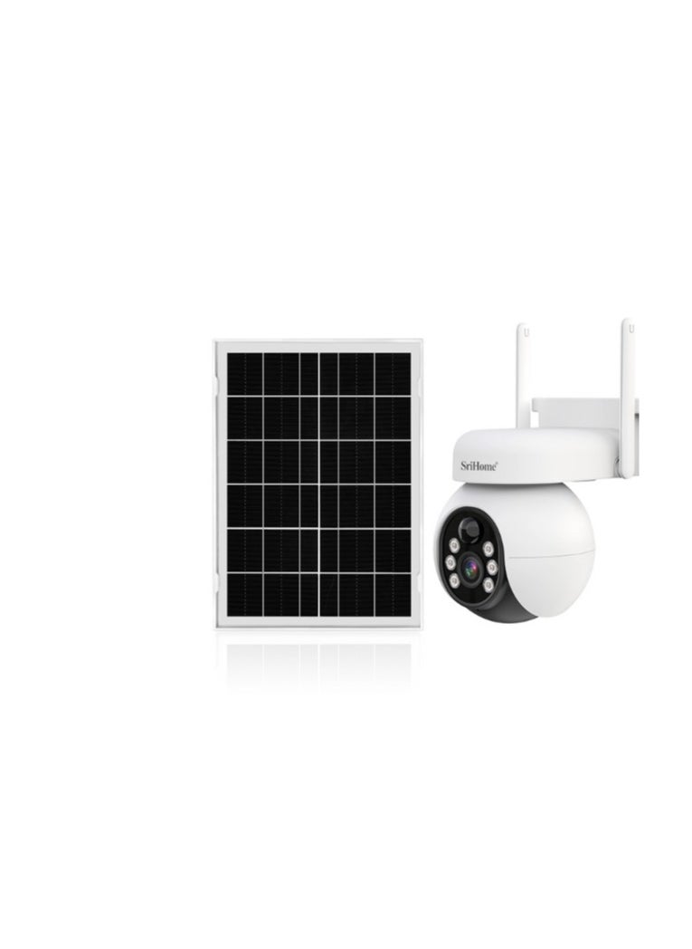 SriHome - 7w Solar Wireless Security 4G Camera with Battery, 360° Pan & Tilt Surveillance,PIR Humanoid Detection,Pan Tilt Control,Waterproof and Two Way Audio Surveillance Camera with Night Color View - Image 1