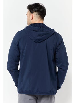 Reebok Men Sportswear Fit Long Sleeves Training Jacket, Navy  - Image 3