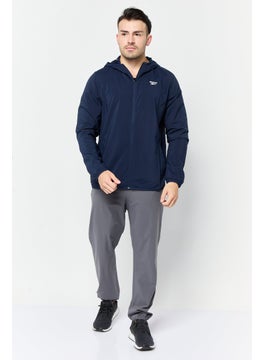 Reebok Men Sportswear Fit Long Sleeves Training Jacket, Navy  - Image 4