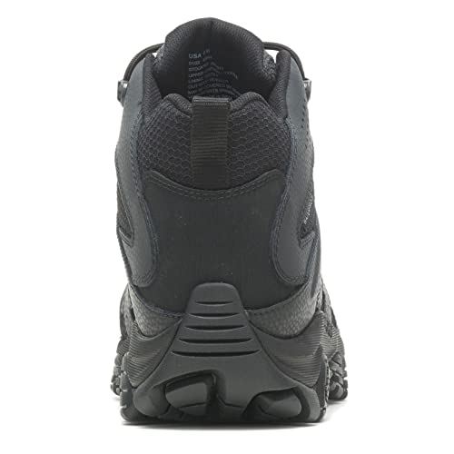 Merrell Men's Moab 3 Mid Waterproof Tactical Boots, Comfortable Leather Outdoor Hiking Work Shoes, Black, 10.5 - Image 4
