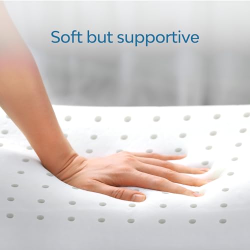 Mediflow Water Pillow with Memory Foam — Adjustable Waterbase; One-Piece Foam; Clinically Shown to Reduce Neck Pain; Deep, Uninterrupted Sleep; Side/Back/Stomach Sleepers, Standard/Queen (Single Pack) - Image 2
