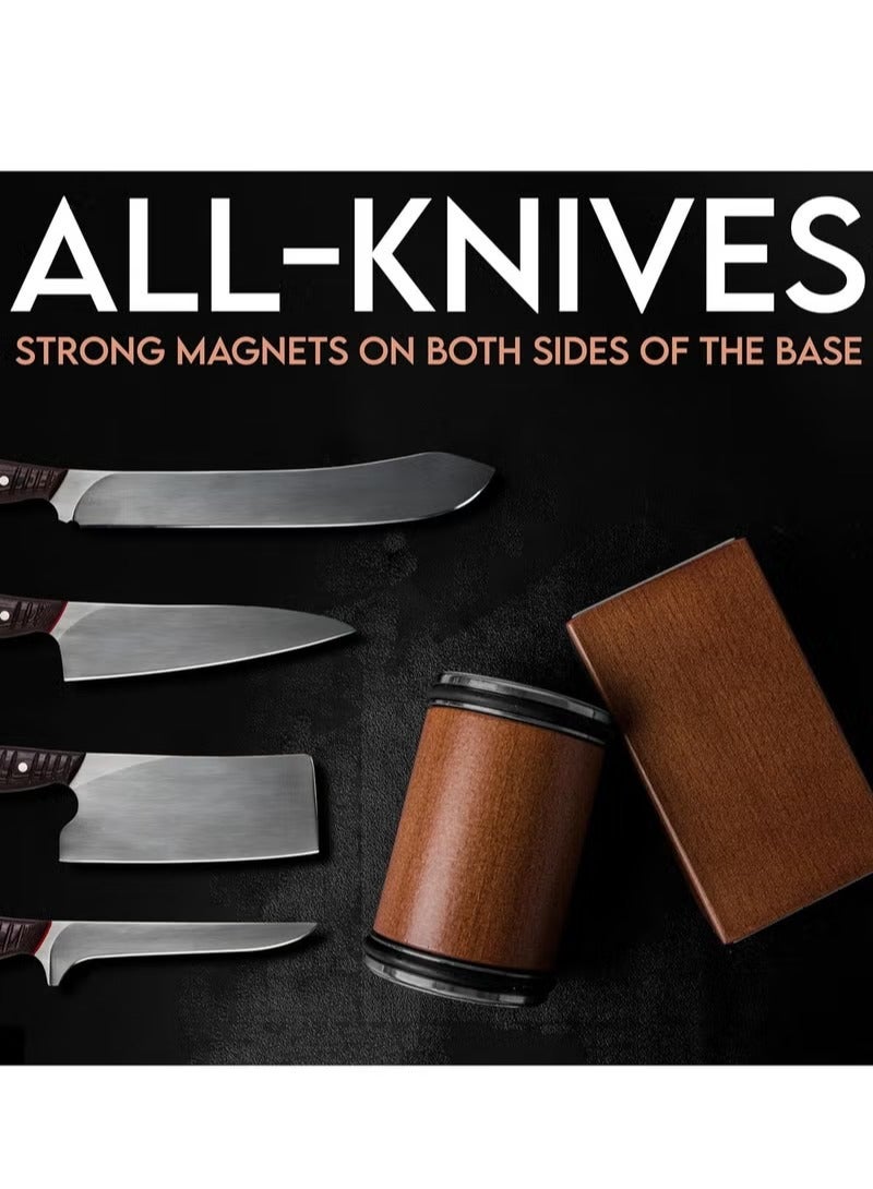 ريد ليف مجموعة شحذ السكاكين الدوارة من ، تستخدم شحذات القرص الماسية والسيراميك، وزوايا الميل المغناطيسية 15 درجة و20 درجة مما يجعل الشحذ أسهل، هدية مثالية لعيد الشكر والهالوين والكريسماس - Image 2