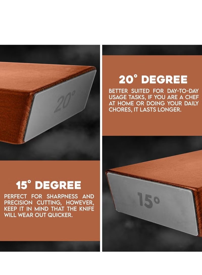 ريد ليف مجموعة شحذ السكاكين الدوارة من ، تستخدم شحذات القرص الماسية والسيراميك، وزوايا الميل المغناطيسية 15 درجة و20 درجة مما يجعل الشحذ أسهل، هدية مثالية لعيد الشكر والهالوين والكريسماس - Image 4