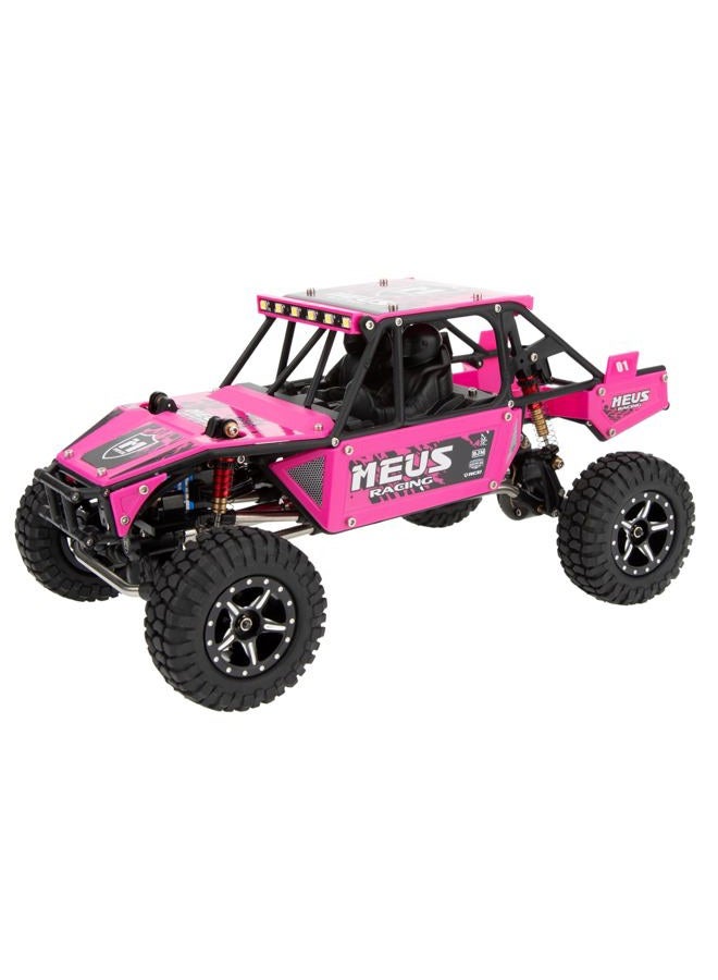 MEUS RACING هيكل مانتيس 24 مع قفص رول لسيارة أكسيال 1/24 SCX24 RC كراولر (وردي) - Image 4