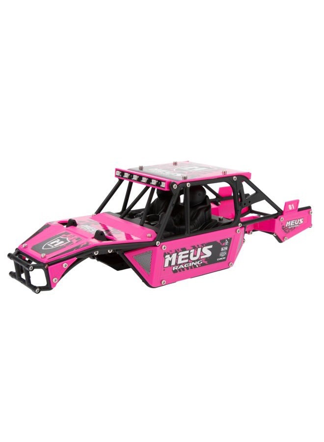 MEUS RACING هيكل مانتيس 24 مع قفص رول لسيارة أكسيال 1/24 SCX24 RC كراولر (وردي) - Image 1