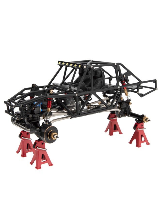 MEUS RACING هيكل مانتيس 24 مع قفص رول لسيارة أكسيال 1/24 SCX24 RC كراولر (وردي) - Image 5