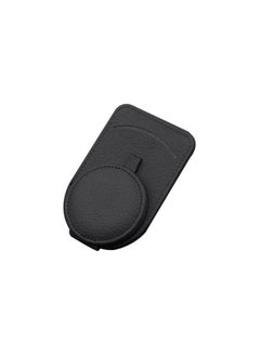 MIRFA Magnetic Leather Sunglasses Holder for Car Visor (Black)  - Image 1