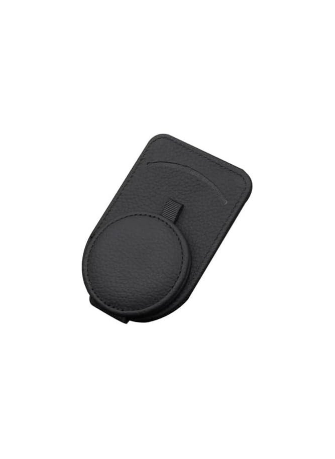 MIRFA Magnetic Leather Sunglasses Holder for Car Visor (Black)  - Image 1