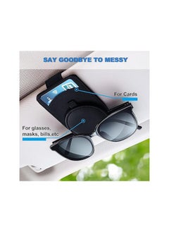 MIRFA Magnetic Leather Sunglasses Holder for Car Visor (Black)  - Image 4