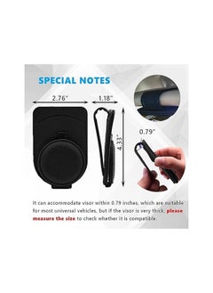 MIRFA Magnetic Leather Sunglasses Holder for Car Visor (Black)  - Image 3