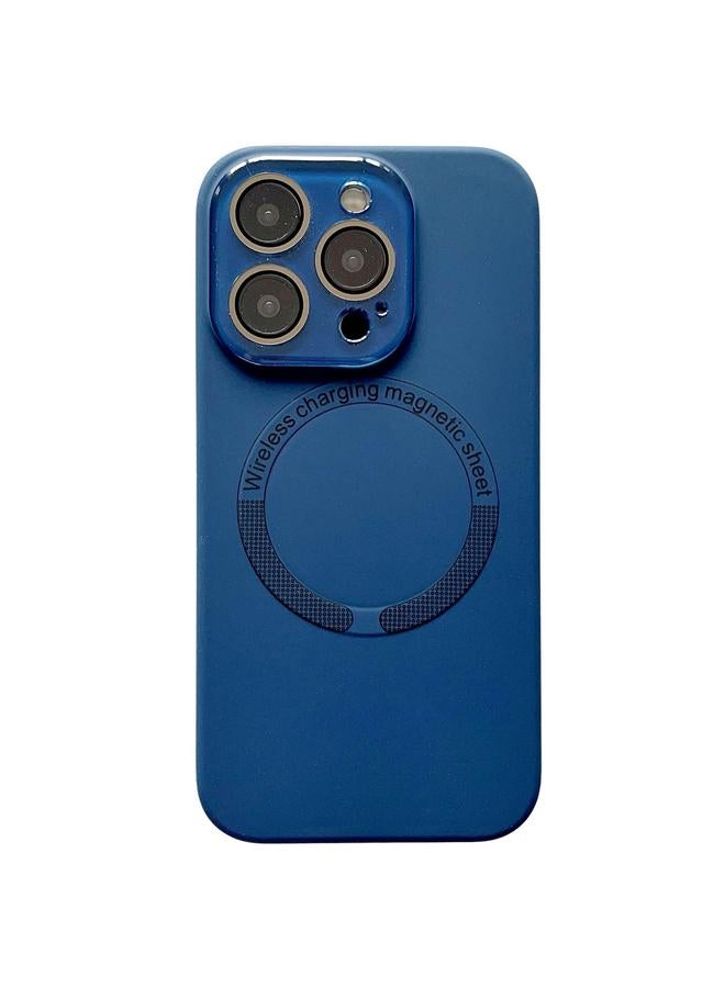 اس-توب جراب لهاتف iPhone 15 Pro مع نافذة صغيرة وعدسة زجاجية من الأكريليك وغطاء هاتف MagSafe من السيليكون - Image 1