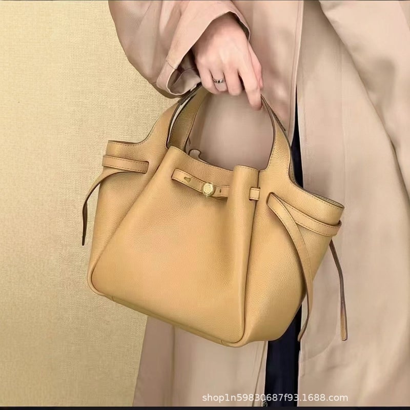 Tb Women'S Bag Texture Portable Commuter Bag Food Basket Shoulder Messenger Bag Bucket Bag Manufacturers - Image 3