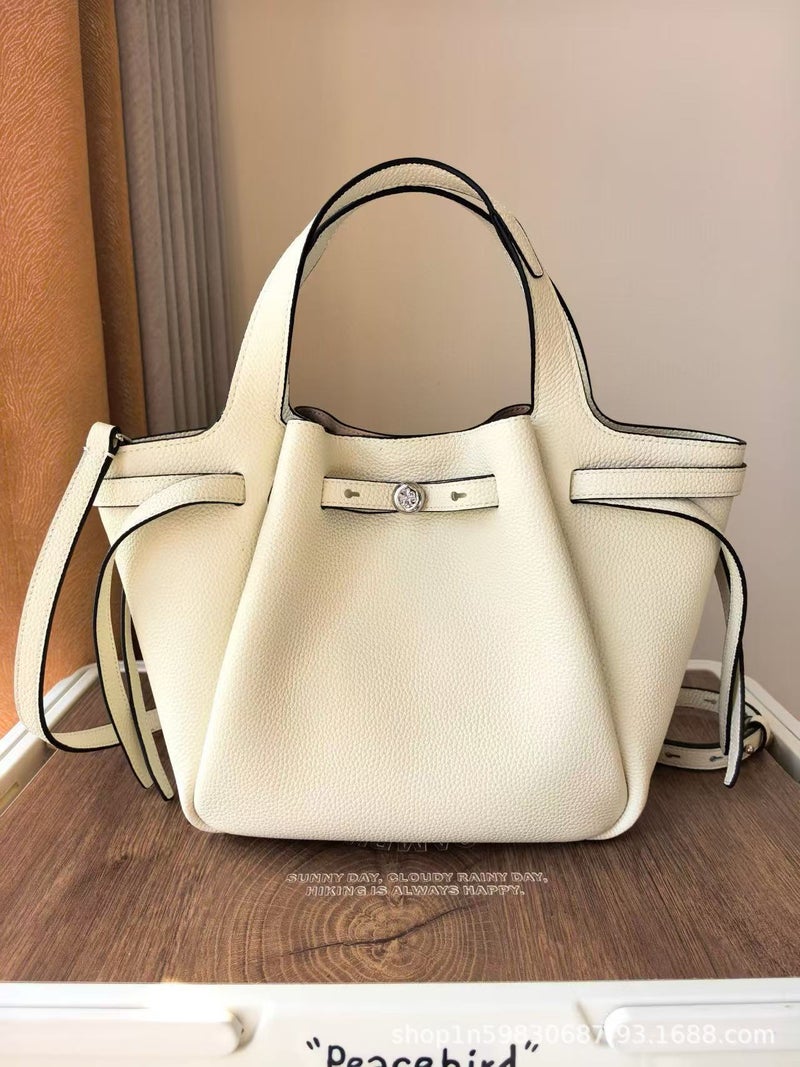 Tb Women'S Bag Texture Portable Commuter Bag Food Basket Shoulder Messenger Bag Bucket Bag Manufacturers - Image 1