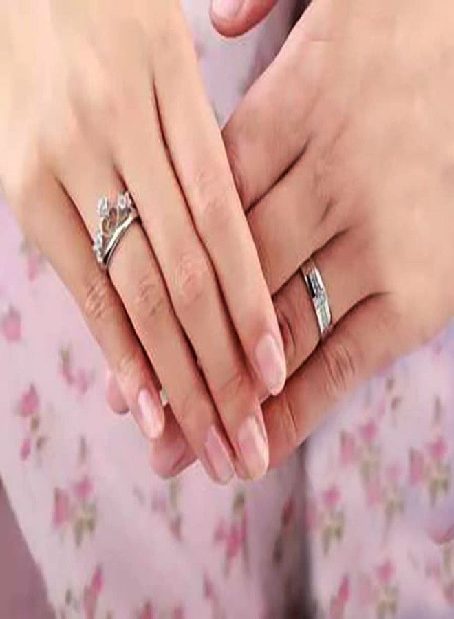 آرت بوكس طقم خواتم حب قابلة للتعديل من ARTBOX للبالغين | طقم خواتم معدنية من قطعتين | مقاس مفتوح مناسب للخطوبة والذكرى السنوية - Image 3