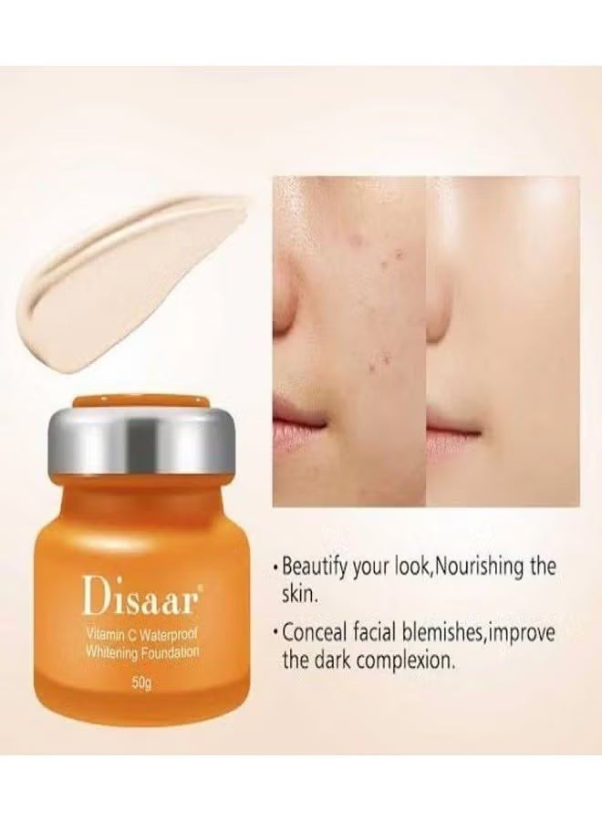 Disaar Vitamin C Waterproof Whitening Foundation - 50 G - Image 3