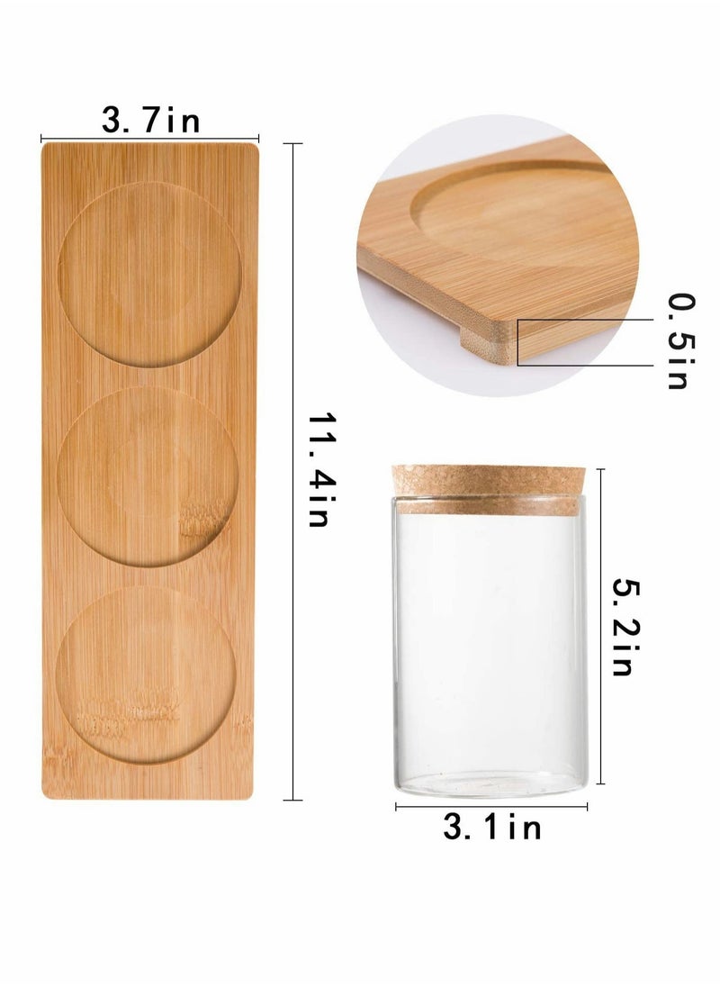 Excefore - Desktop Plant Terrarium Propagation Station, Tabletop Glass Planter Water Planting Glass Vase with Lid & Wooden Stand or Growing Hydroponic Plants Home Office Table Decoration - Image 1