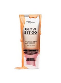 Earth Rhythm Earth Rhythm Glow Set Go Multipurpose Strobe Cream Spf 50 PA++++ | Primer, Highlighter, Moisturizer | Cocoa Butter, Vitamin E - Golden Glow - 40ml  - Image 1