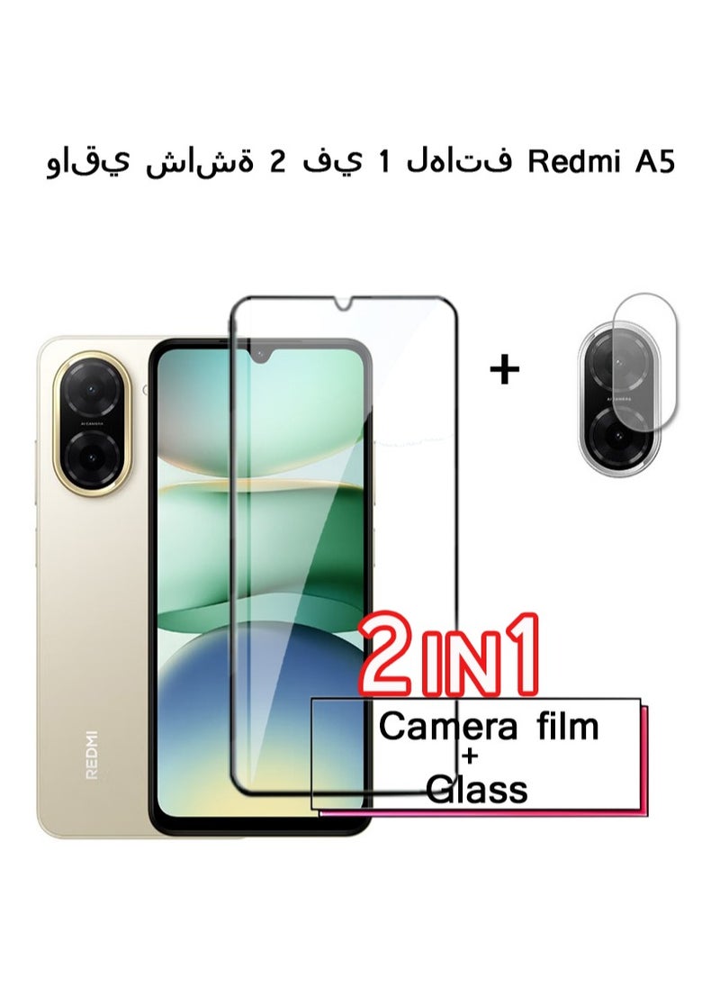Generic 2 in 1 For Redmi A5 4G Screen & Camera Protection - High transparency full coverage security protector  - Image 1