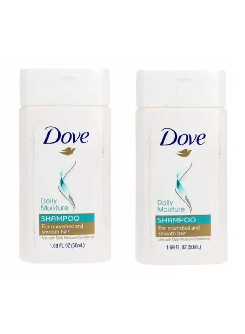 Dove 2 piececs of Daily Moisture Shampoo  50ml 