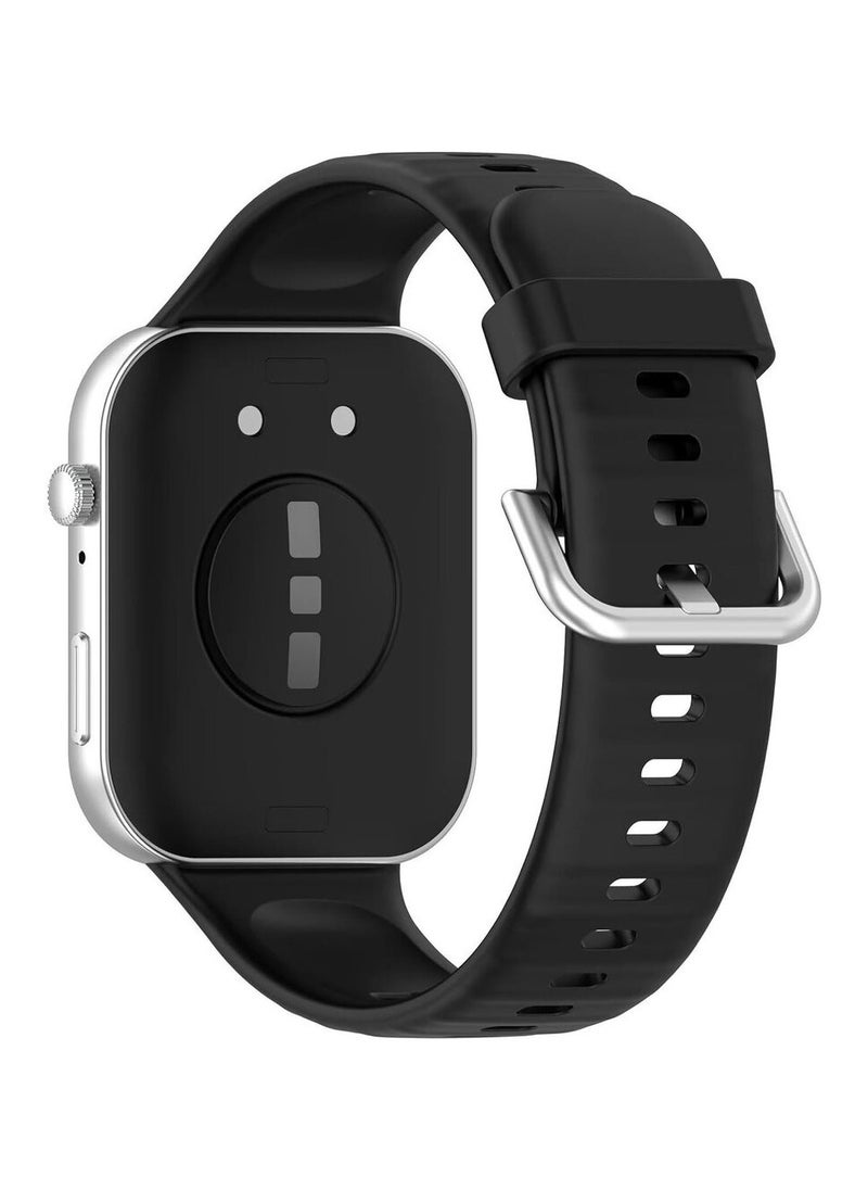 Generic Strap Compatible with Huawei Watch Fit 3 Strap for Women Men Adjustable Replacement Wristband Silicone Sport Watch Band for Huawei Watch Fit 3 (Black)  - Image 2
