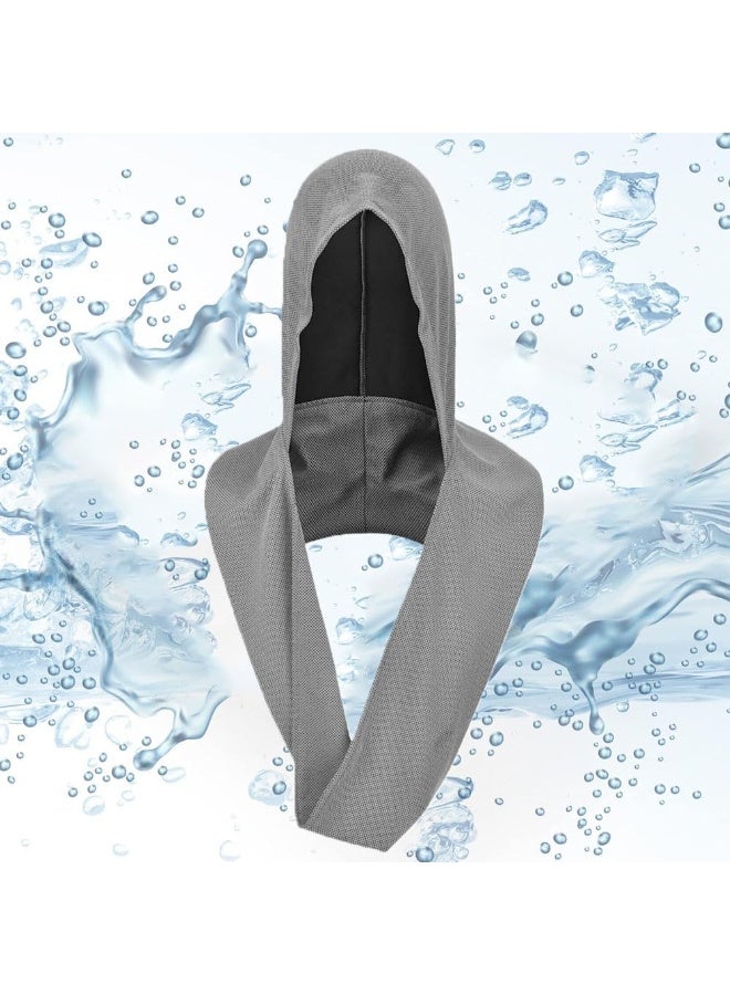 Cooling Hoodie Towels, U-Shaped Hoodie Cooling Towel, Cooling Hoodie Quick Dry Towel for Neck and Face, Soft Breathable Towel for Sport, Work Out, Gym, Camping More Activities - Image 1
