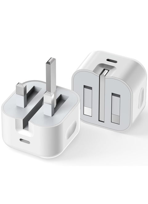 20W USB-C Fast Charger Plug – Compact Wall Adapter for iPhone, Samsung, iPad, and More, UK-Compatible