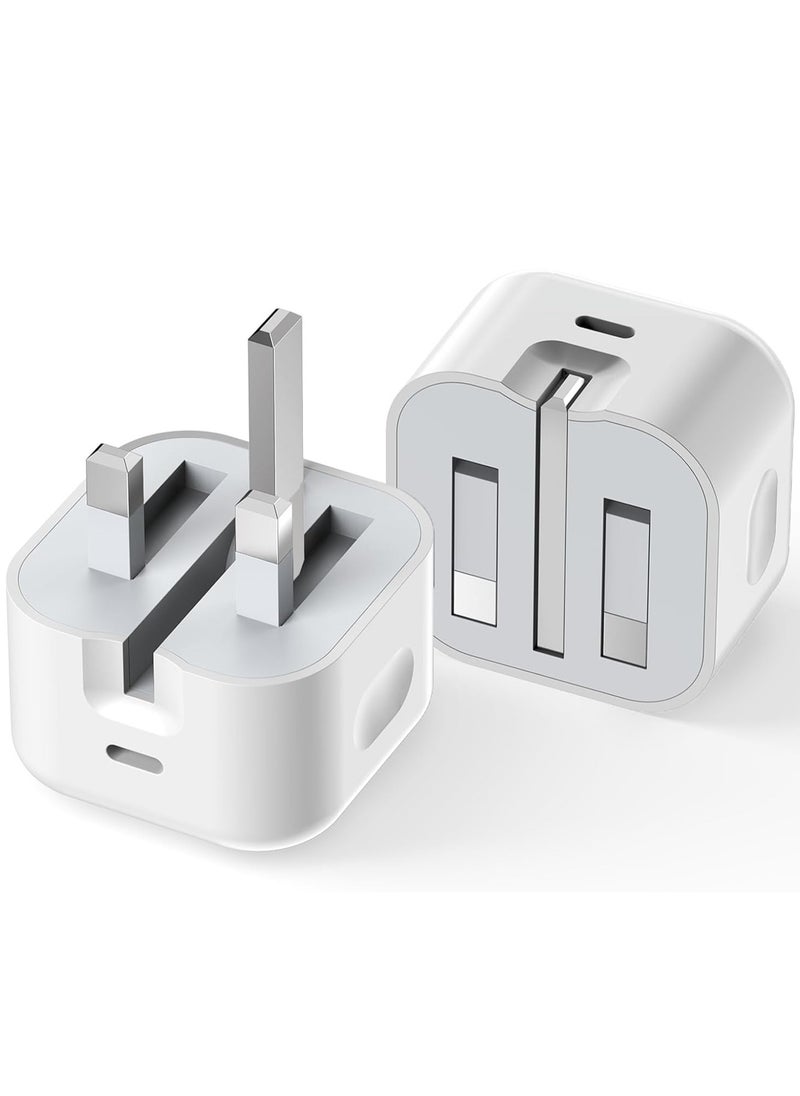 20W USB-C Fast Charger Plug – Compact Wall Adapter for iPhone, Samsung, iPad, and More, UK-Compatible