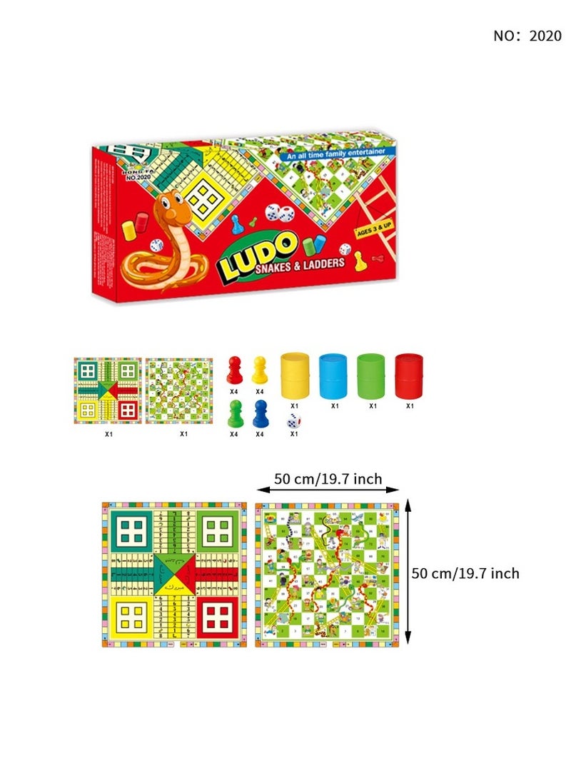 2 In1 Snake Ladder Chess Flying Chess Arabic Game Multi player Chess Puzzle Parent-Child Toy