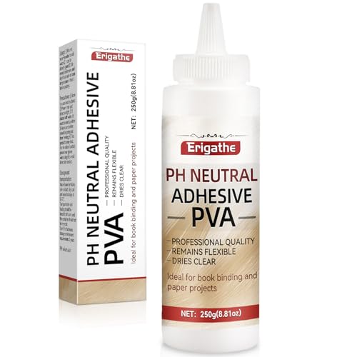 Erigathe 881oz PVA Book Glue Neutral PH PVA Adhesive AcidFree AllPurpose Dries Clear and Remains Flexible Used for Bookbinding and Repair Framing Collages Paper Art and Crafts 1 - Image 1