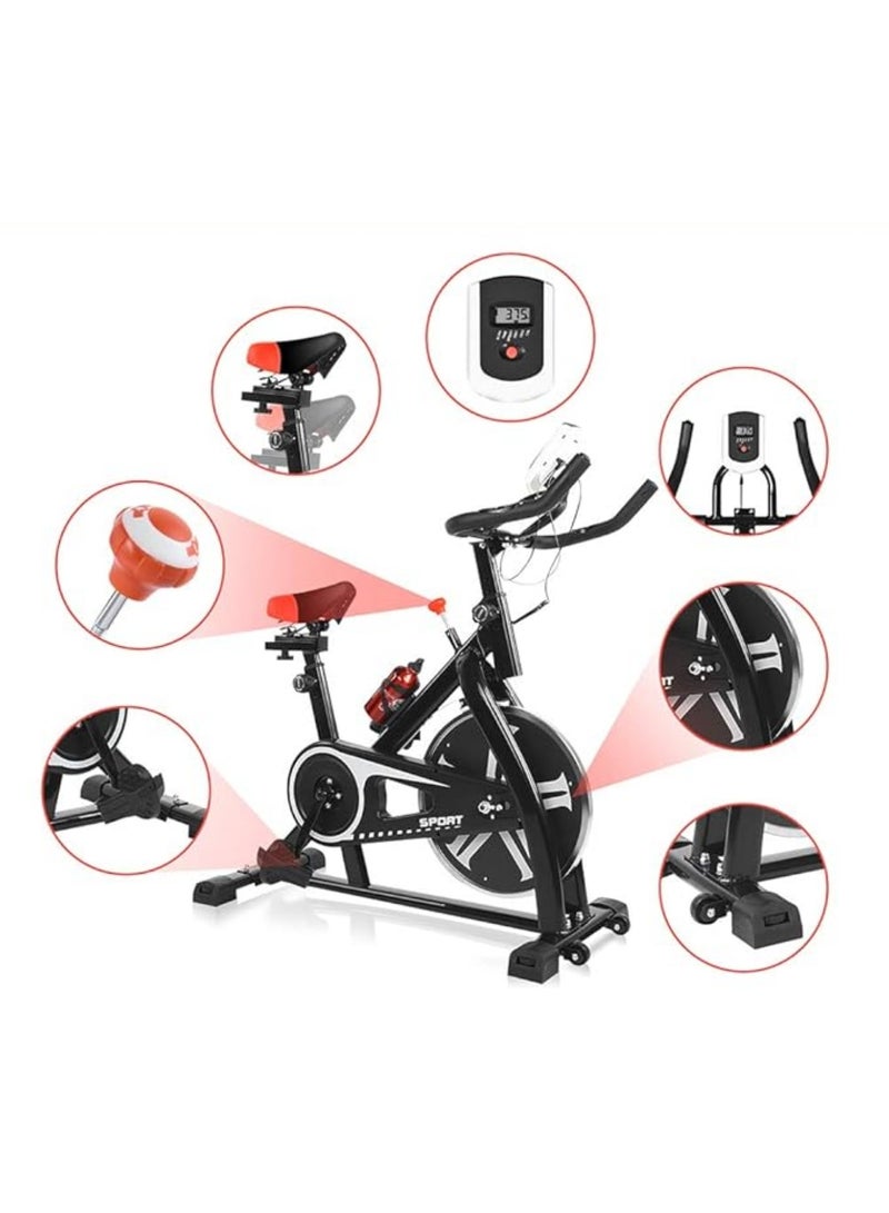 ALSAEED Stationary Exercise Bike Suitable for Weight Loss and Fitness, Equipped with a Screen that Displays the Most Important Functions - Image 5