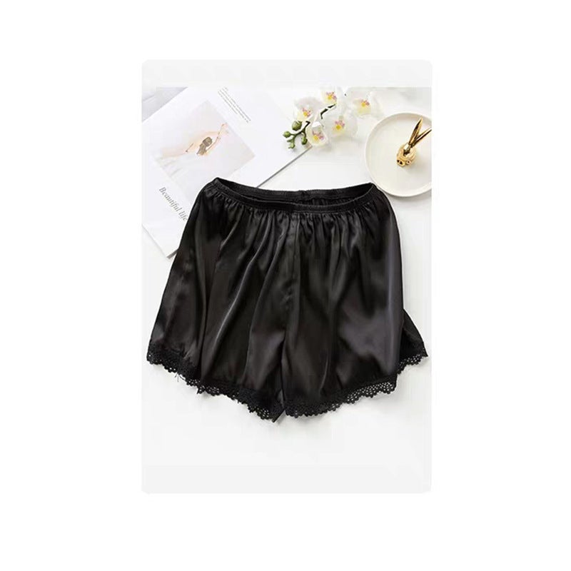 Lace Safety Shorts Women Anti-Exposure Summer Thin Ice Silk Loose Skin color  - Image 2