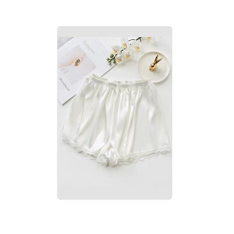 Lace Safety Shorts Women Anti-Exposure Summer Thin Ice Silk Loose Skin color  - Image 3