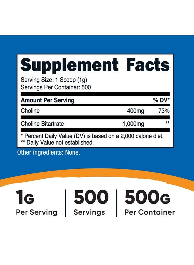 Nutricost مسحوق كولين بيتارتريت النقي من نوتريكوست 500 جرام - Image 2