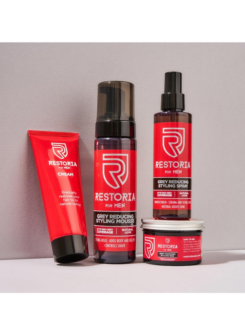 Restoria - Grey Reducing Cream for Men Hair Cream for Restoring Natural Hair Colour Gradually  Up to 100% Grey Coverage Vegan 100ml - Image 1