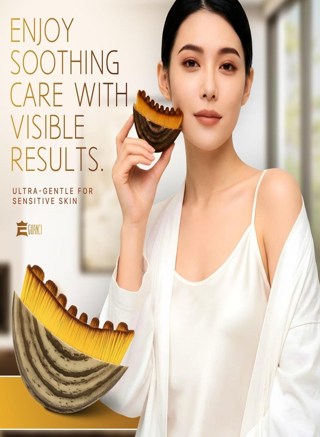 GUANCI Lymphatic Brush for Face Massage, Lymphatic Contour Face Brush for Facial Massage, Guasha Brush & Dry for Daily Skincare Routine, Face Brush for, Lymphatic for Home Use, Gentle Tool for Men & Women (Small) - Image 2